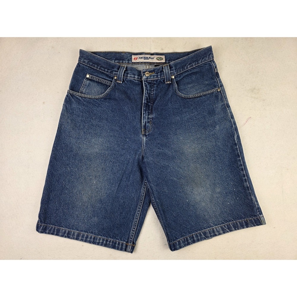 Vintage Anchor Blue Beyond‎ Baggy Shorts Men 36 Blue Denim Jorts Y2K Skater